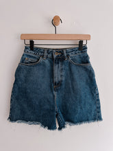 Load image into Gallery viewer, Collision High Rise Denim Shorts - Size 0/2
