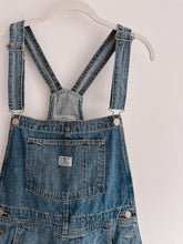 Load image into Gallery viewer, Levis&#39;s Dark Wash Oversized Shorts Overalls - Size M
