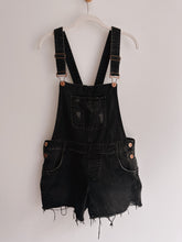 Load image into Gallery viewer, Denim Co Black Short Overalls - Size M/L
