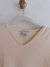 Load image into Gallery viewer, Class Ann Taylor Neutral V - Neck Tee- Size L

