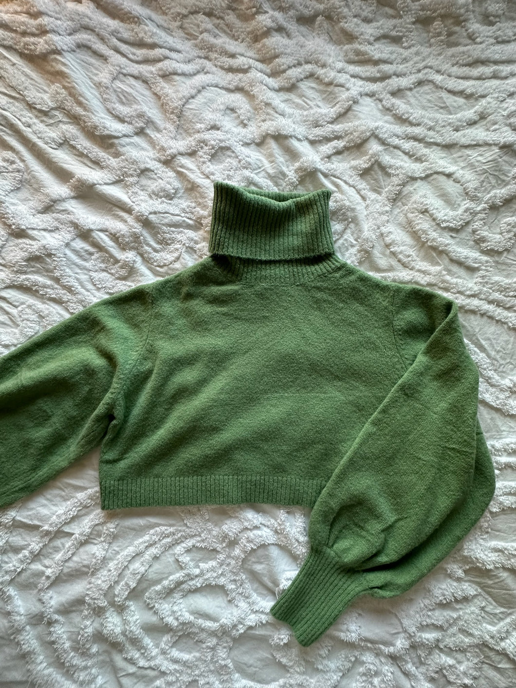 princess polly green turtleneck sweater