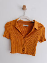 Load image into Gallery viewer, Urban Outfitters Yellow Crop Polo Tee - Size M
