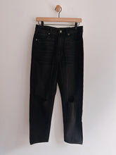Load image into Gallery viewer, American Egale Black High Rise Straight Leg Mom Jeans - Size 6
