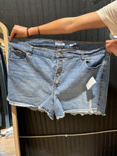 Load image into Gallery viewer, A beautiful soul &quot;today is your day&quot; denim shorts! size 22
